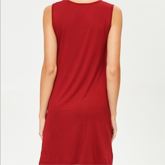 💙Host Pic Maroon Twisted Knot Dress ❤️ - Picture 4 of 6